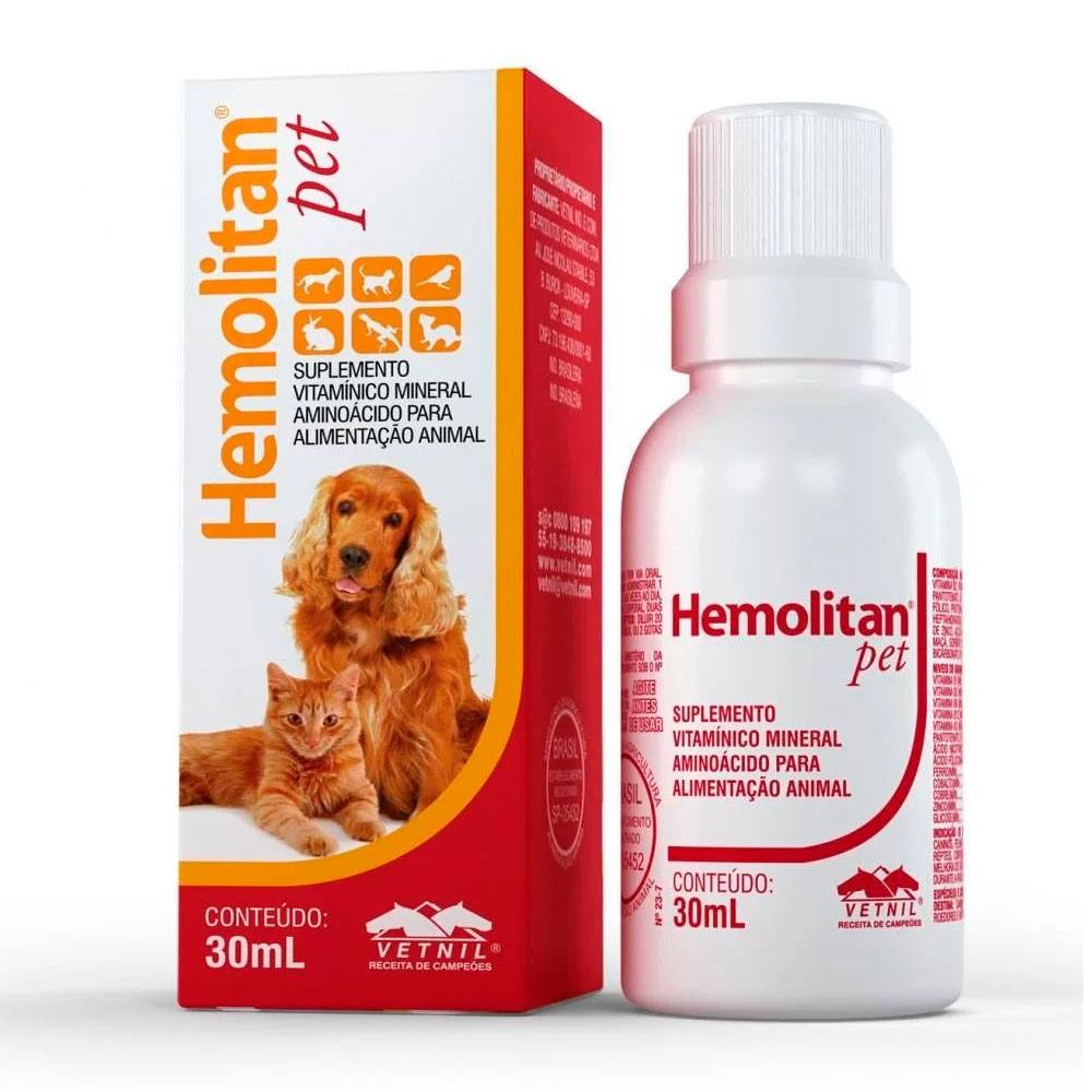 Suplemento Hemolitan Pet Vetnil - 30ml
