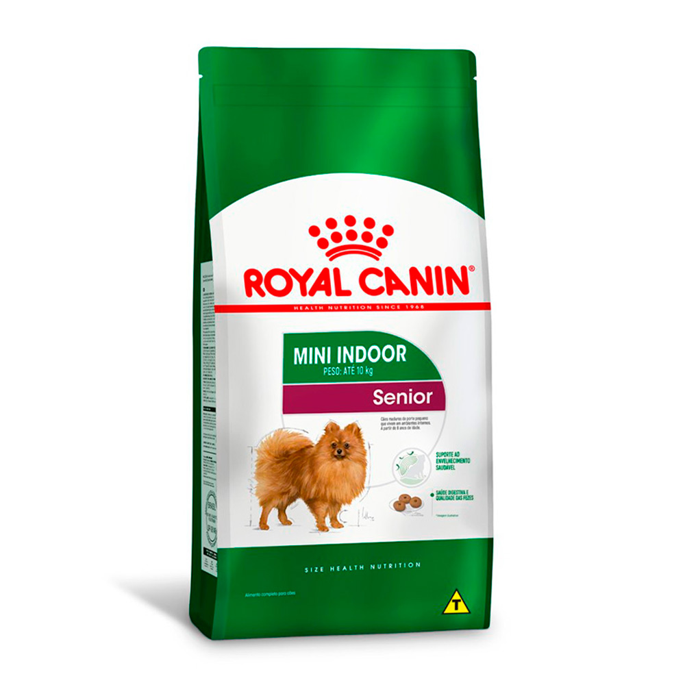 Ração Seca Royal Canin Mini Indoor Senior para Cães Raças Pequenas com 8 Anos ou mais - 7,5kg