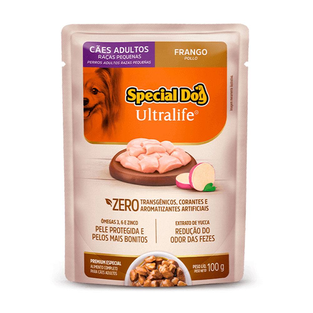 Ração Úmida Special Dog Ultralife Sachê Cães Adultos Raças Pequenas Sabor Frango ao Molho 100g
