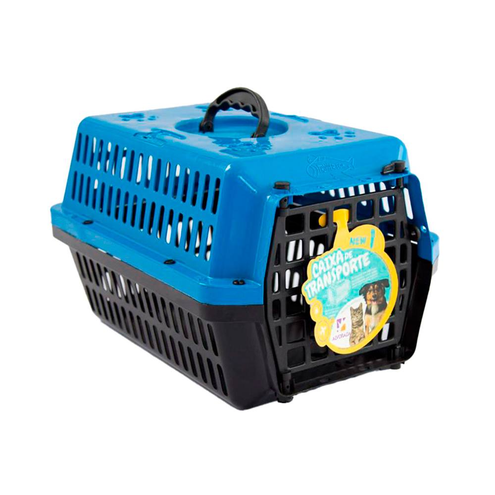Caixa de Transporte Para Cães e Gatos Alvorada Pet Azul Nº2