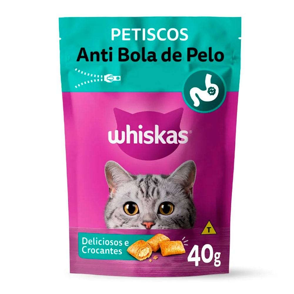 Petisco Whiskas Temptations Anti Bola de Pelo Gatos Adultos 40g