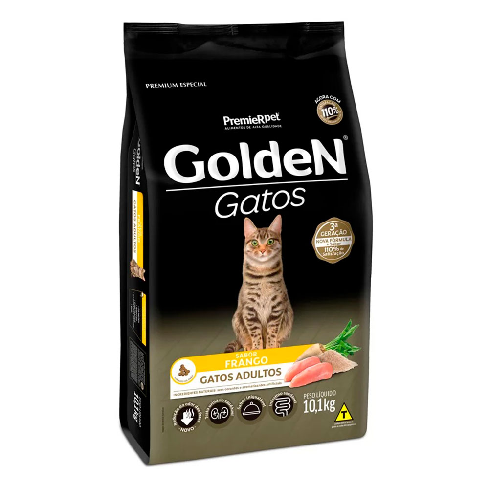 Ração Golden Gatos Adultos Frango – 10,1kg