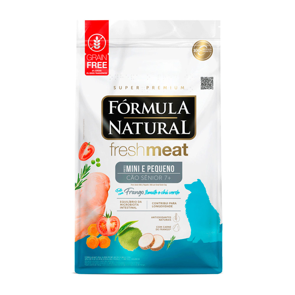 Ração Fórmula Natural Freshmeat Cães Sênior Pequeno Porte Frango 7kg