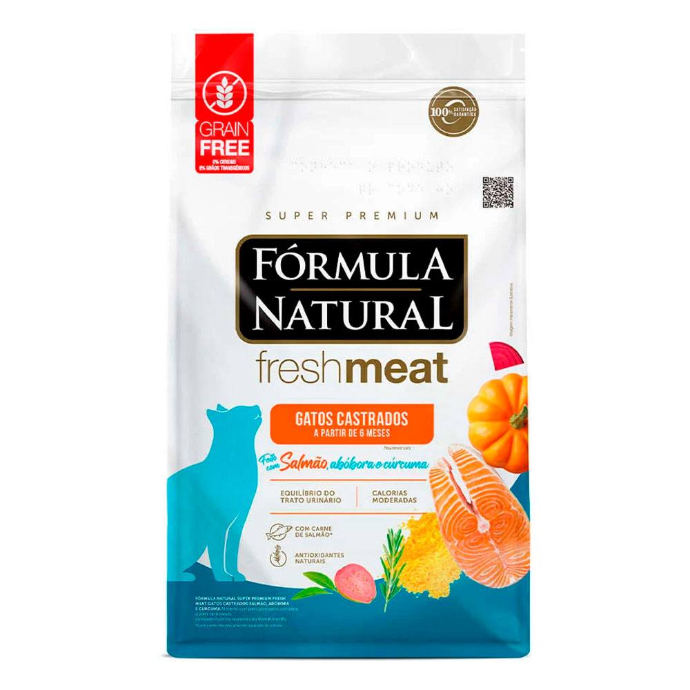 Ração Fórmula Natural FreshMeat Para Gatos Adultos Castrados Sabor Salmão 10,1kg