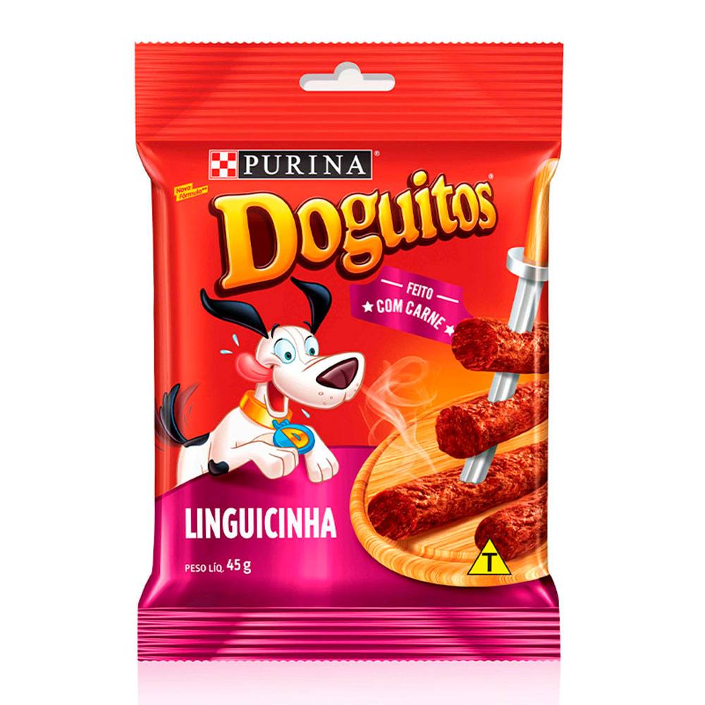 Petisco Doguitos Bifinho Rodízio Cães Linguicinha 45g
