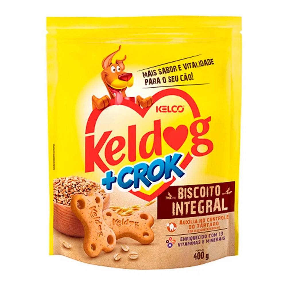 Biscoito Keldog para Cães +Crock - Integral 400g
