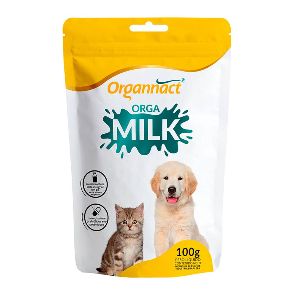 Suplemento Orgamilk Para Cães e Gatos Filhotes Organnact 100g