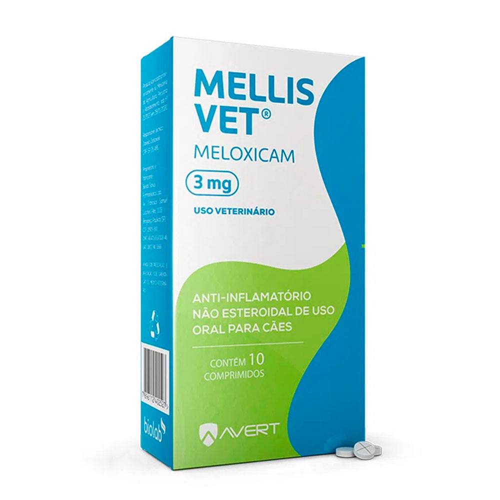 Anti-inflamatório Mellis Vet 3mg 10 Comprimidos