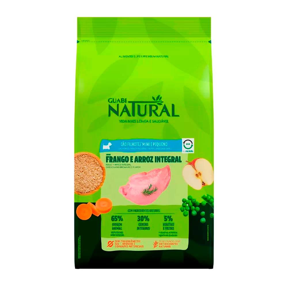 Ração Guabi Natural Para Cães Filhotes Raças Mini e Pequenas Frango e Arroz Integral 2,5kg