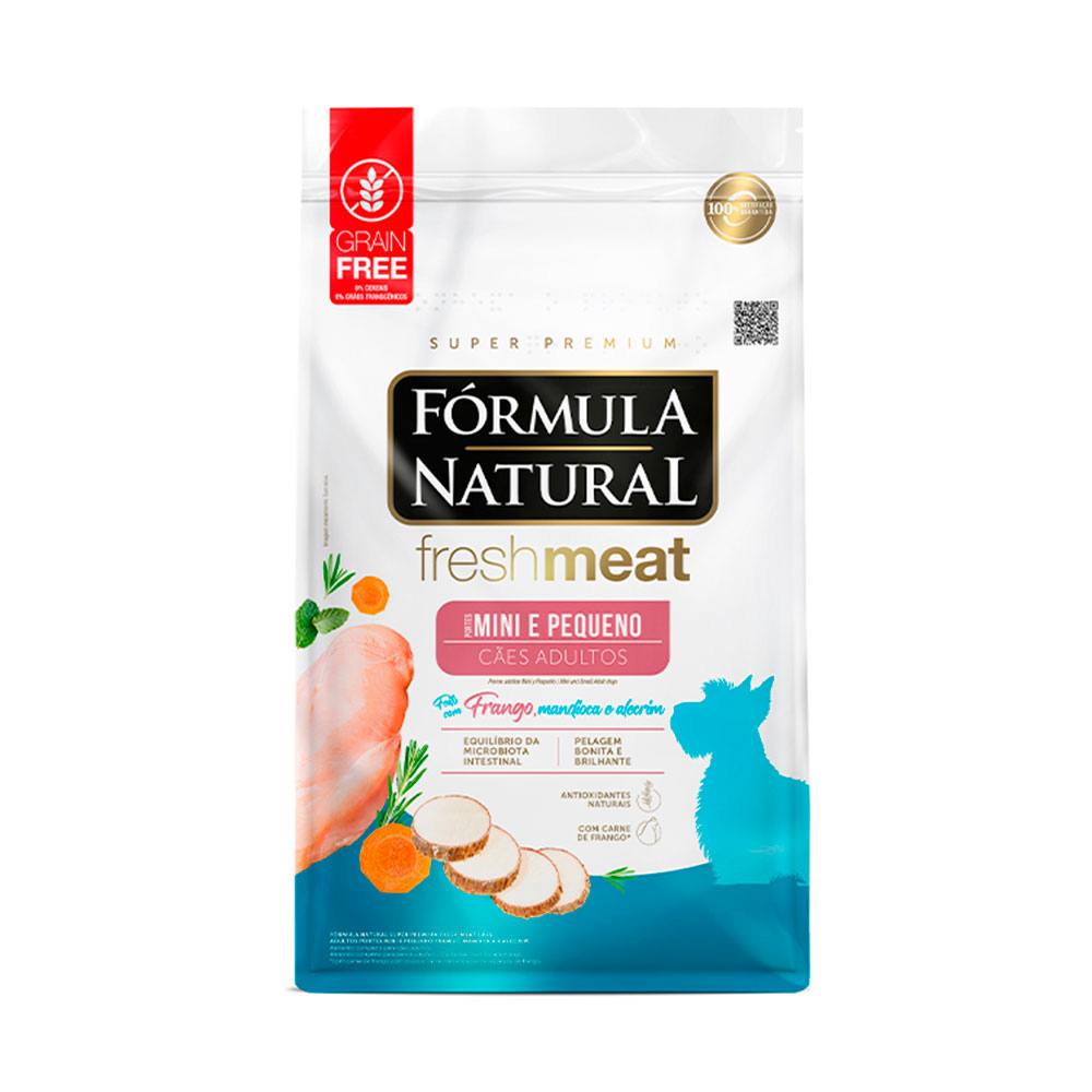 Ração Fórmula Natural Freshmeat Cães Adultos Porte Mini e Pequeno Frango 10,1kg