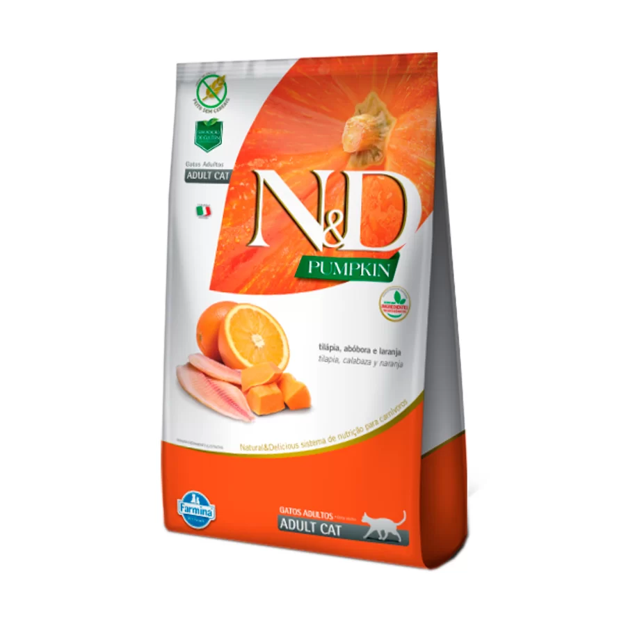 Ração Pumpkin N&D Para Gatos Adultos Sabor Tilápia 400g