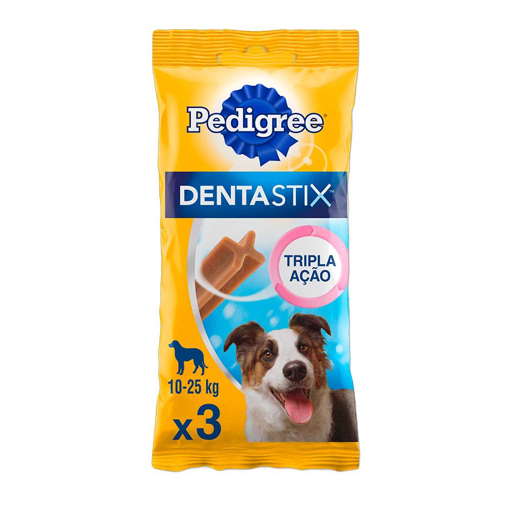 Petisco Dentastix Pedigree Cuidado Oral para Cães Adultos Raças Médias 77g