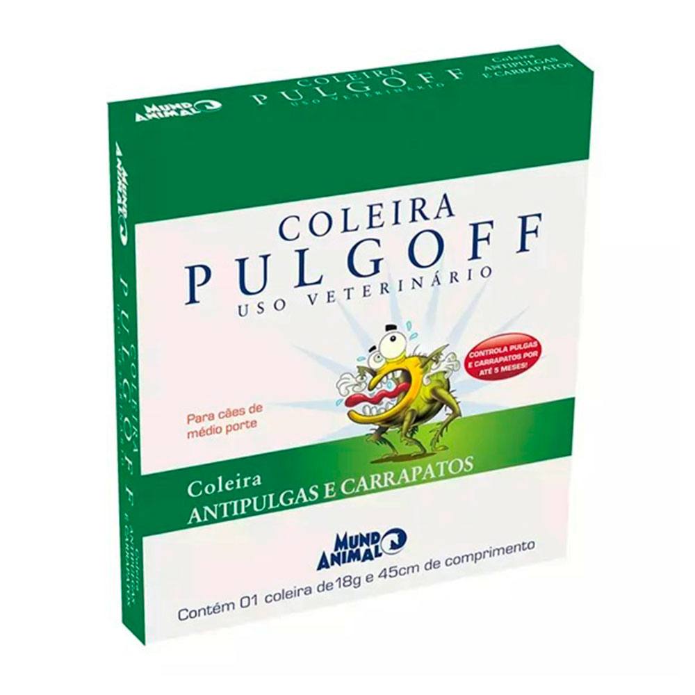 Coleira Pulgoff Antipulgas e Carrapatos Para Cães - 45cm