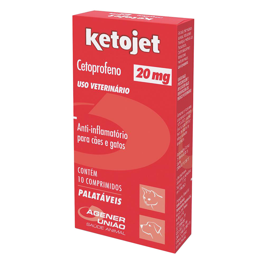 Ketojet 20mg Agener União 10 Comprimidos