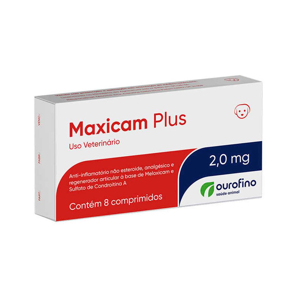 Maxicam Plus 2mg Ourofino com 8 Comprimidos