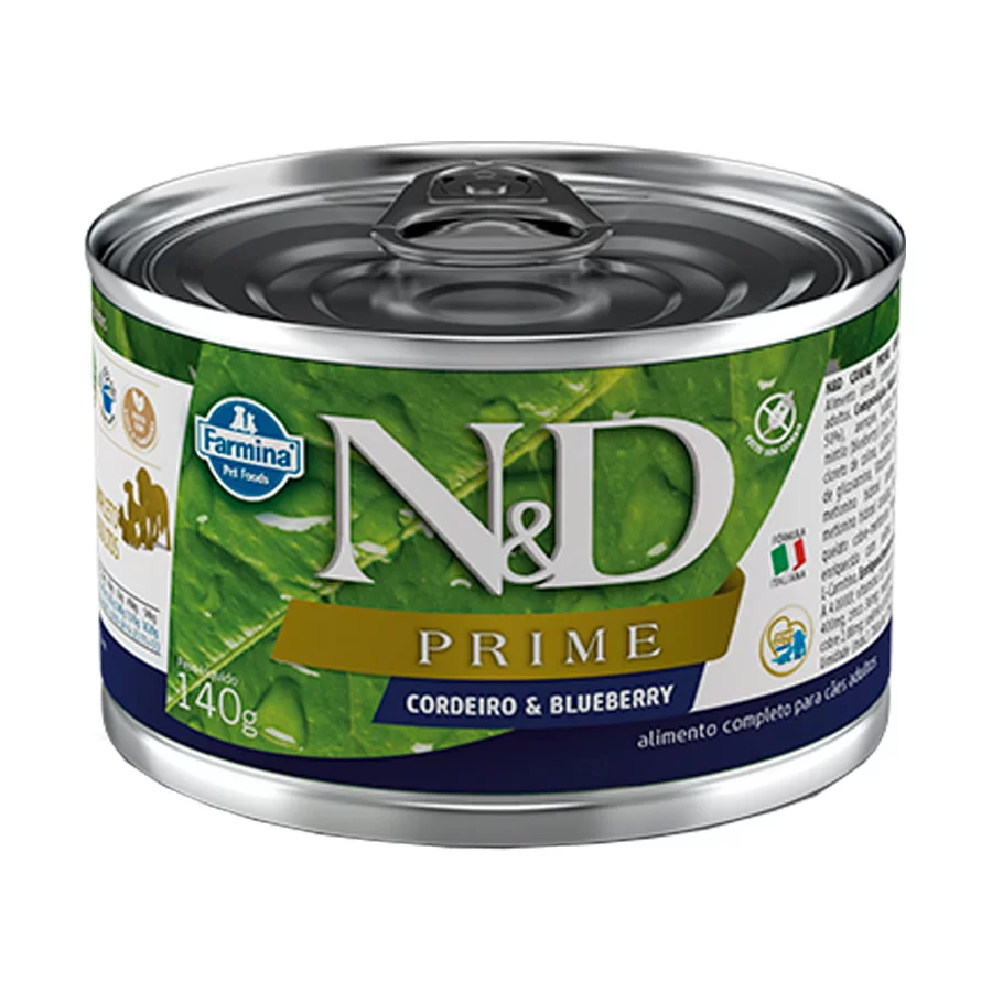 Ração Úmida N&D Prime para Cães Adultos - Sabor Cordeiro E Blueberry 140g