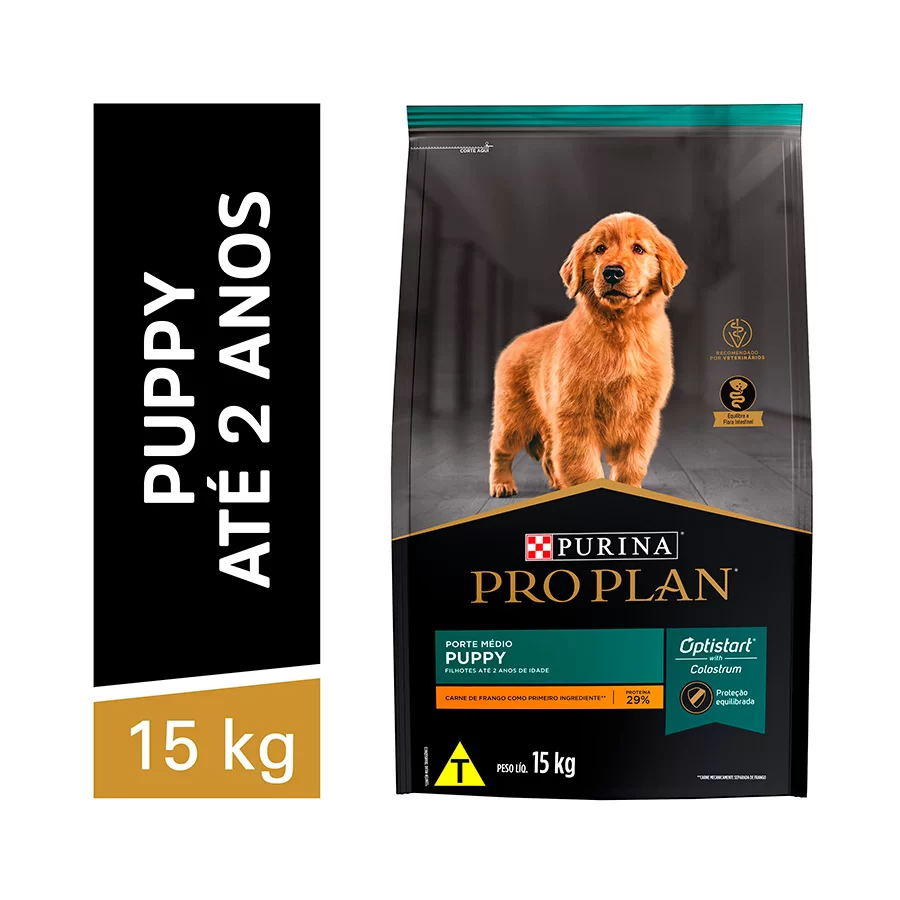Ração Nestlé Purina Pro Plan Para Cães Filhotes Sabor Frango 15kg
