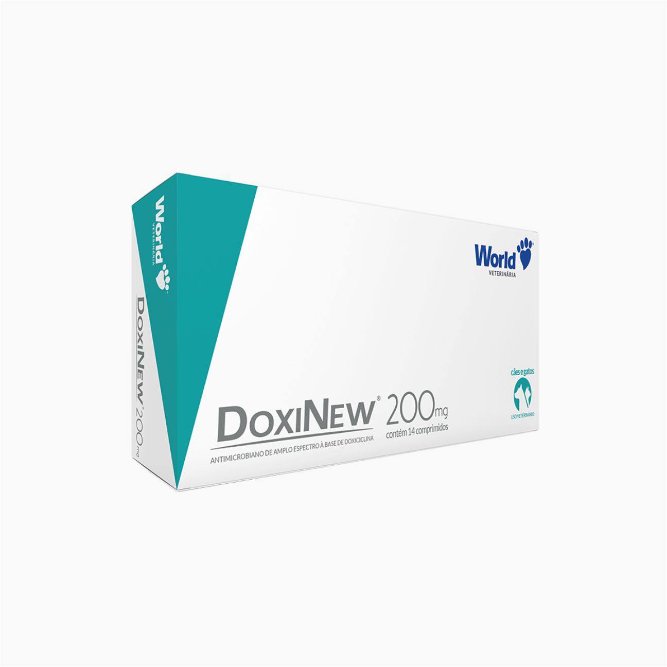 Antimicrobiano DoxiNew para Cães e Gatos 200mg com 14 comprimidos