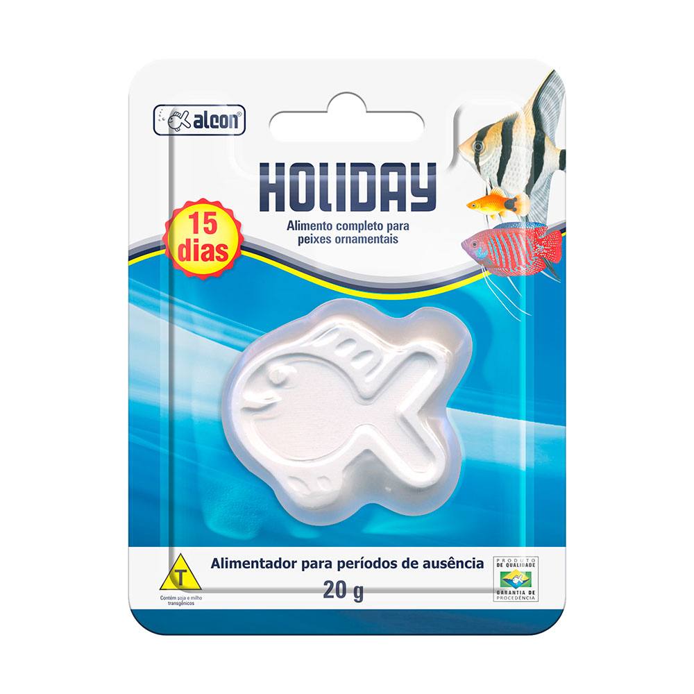 Ração Peixes Para 15 Dias Holiday Alcon 20g