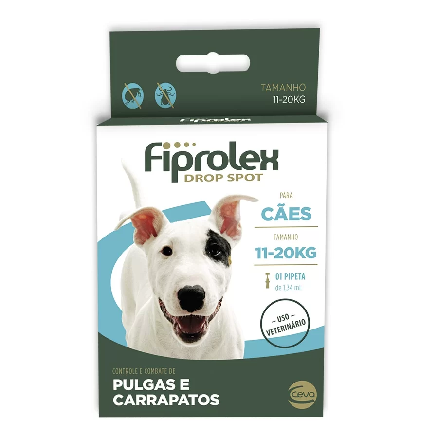 Fiprolex Drop Spot Antipulgas e Carrapatos Cães 11 a 20kg
