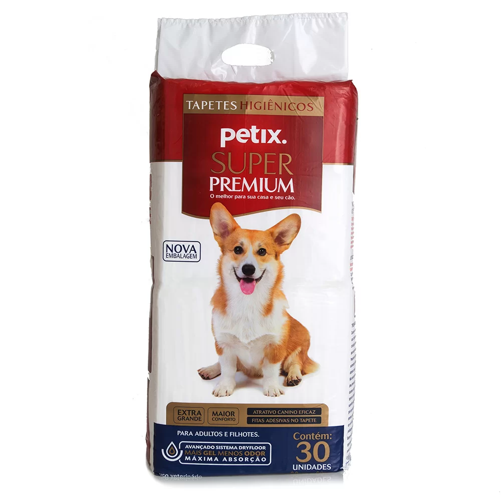 Tapete Higiênico Petix Super Premium Para Cães - 30 Unidades