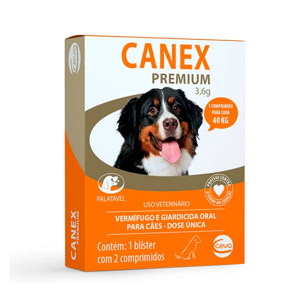 Vermífugo Canex Premium 3,6g Para Cães Acima de 40kg Ceva