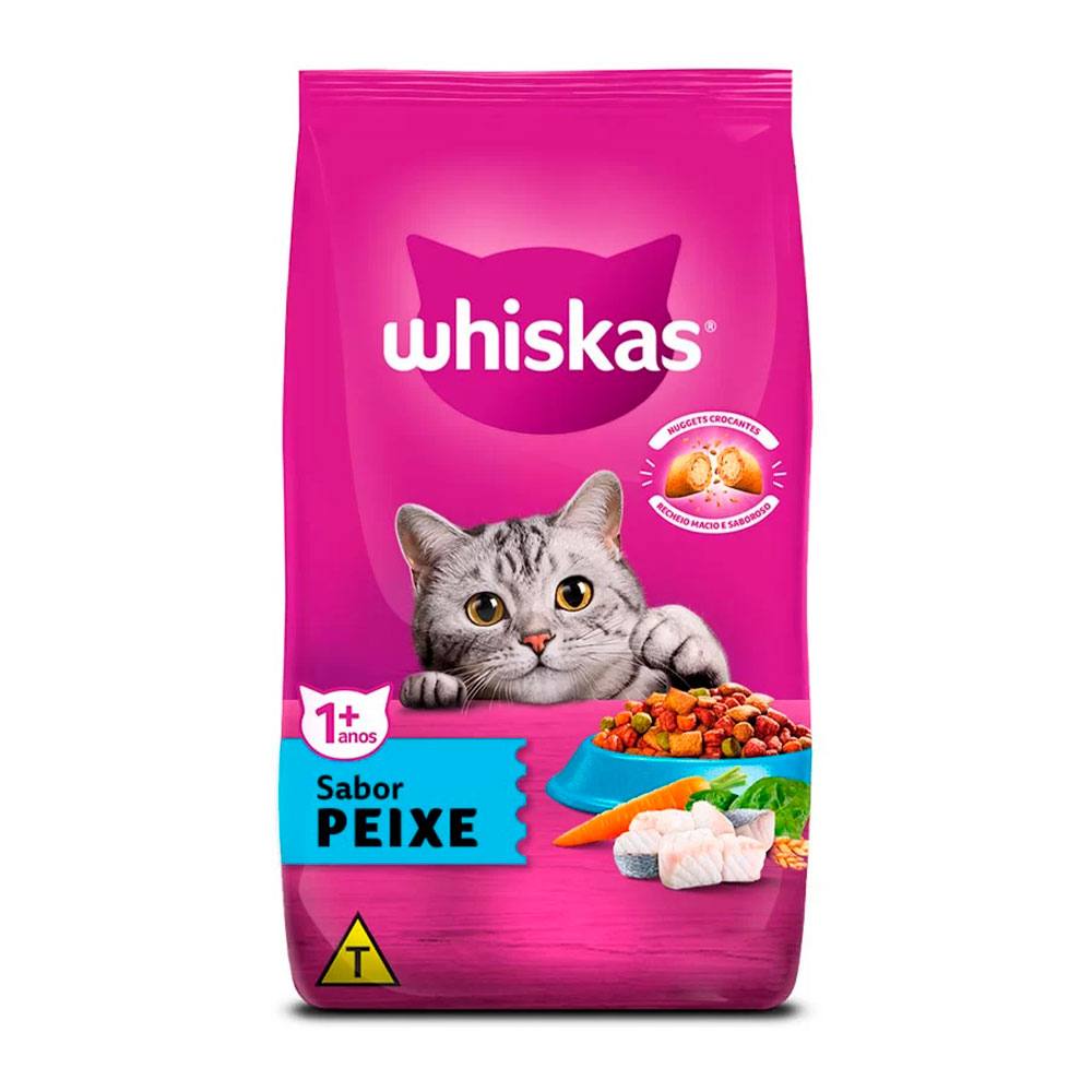 Ração Whiskas Para Gatos Adultos Sabor Peixe 1kg