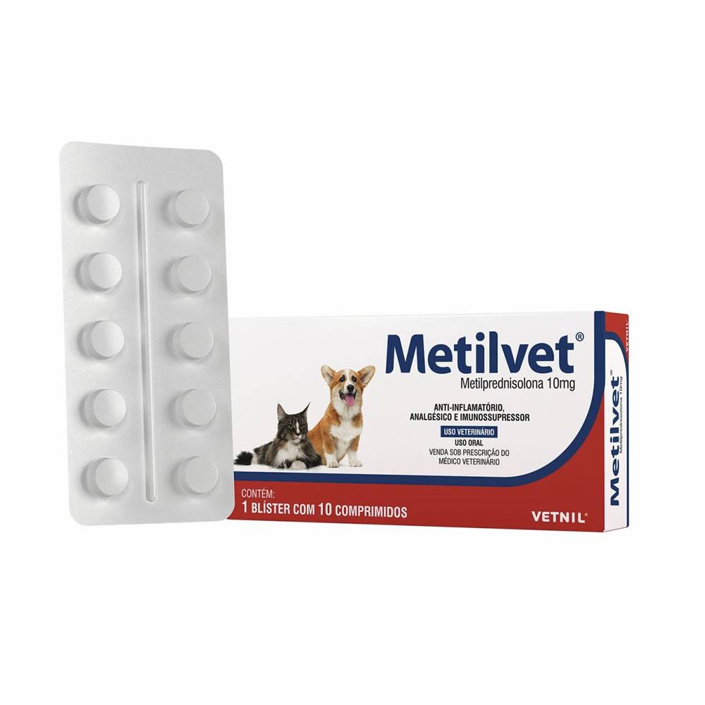 Metilvet 10mg 10 Comprimidos