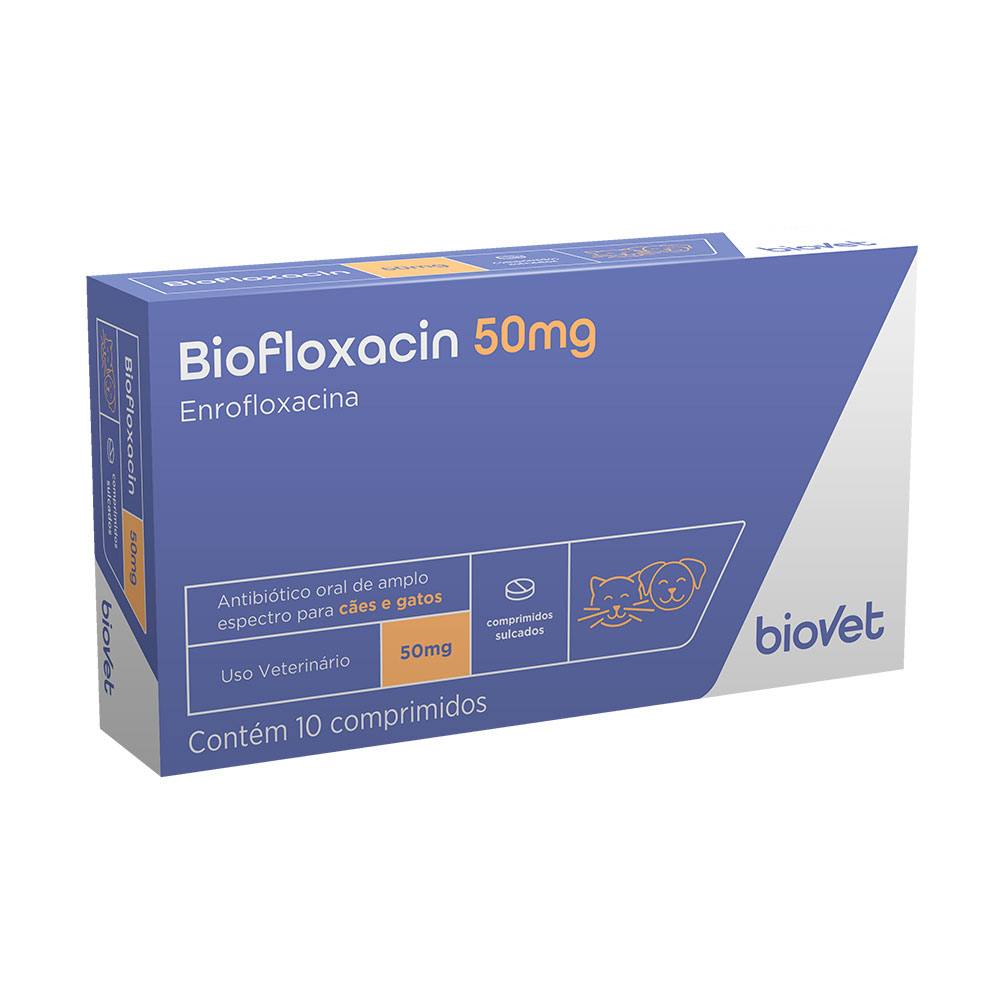 Biofloxacin Para Cães E Gatos Biovet 50mg