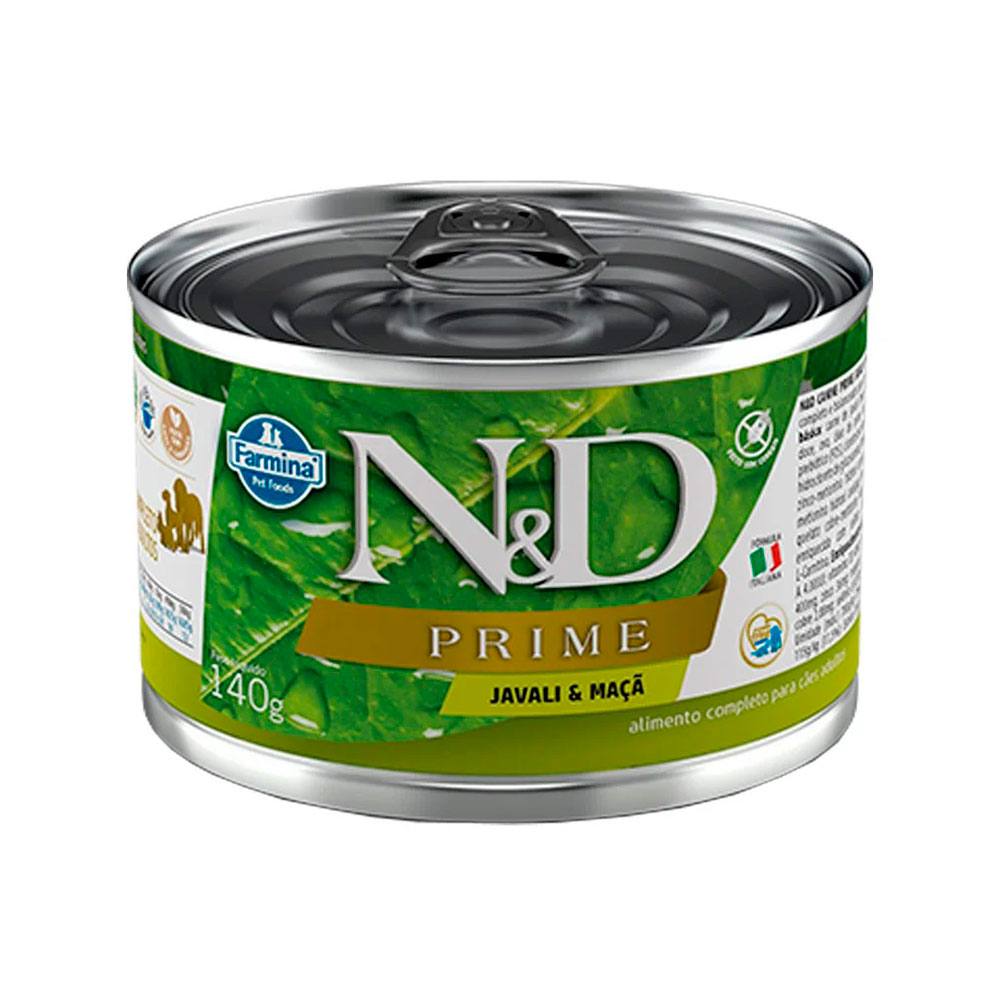 Ração Úmida N&D Prime para Cães Adultos Sabor Javali e Maçã 140g