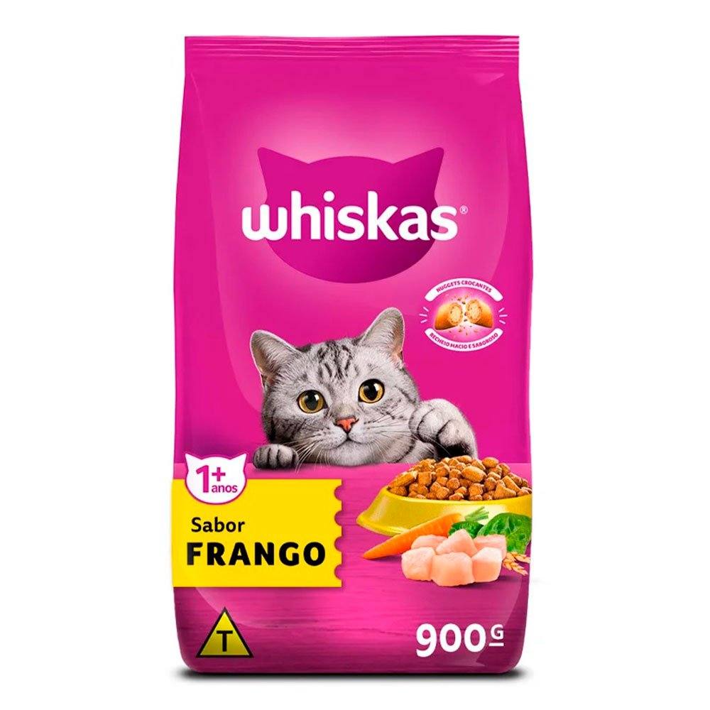 Ração Whiskas Para Gatos Adultos Sabor Frango - 900g