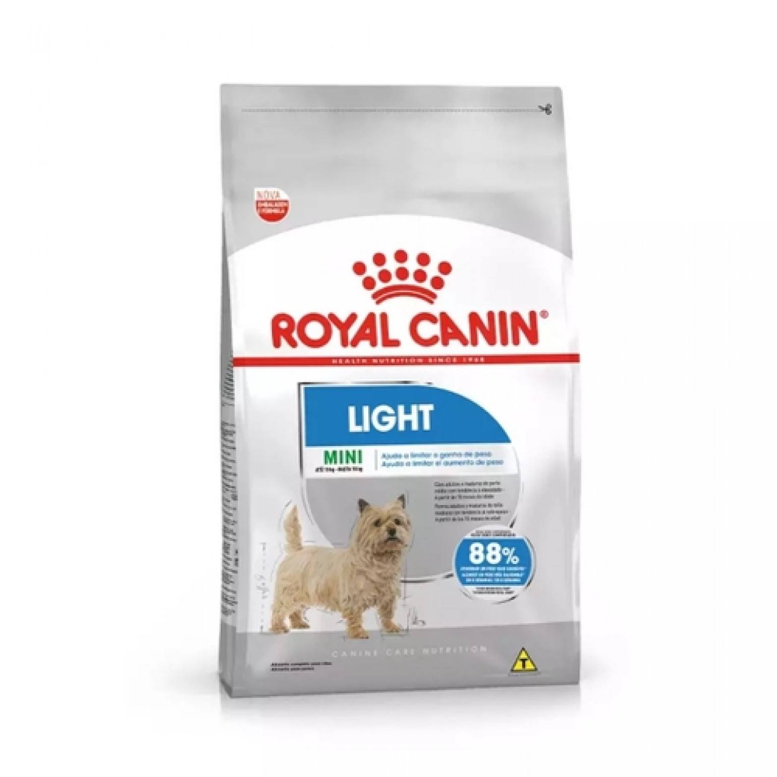 Ração Royal Canin Mini Light Cães Adultos Raças Pequenas 2,5kg