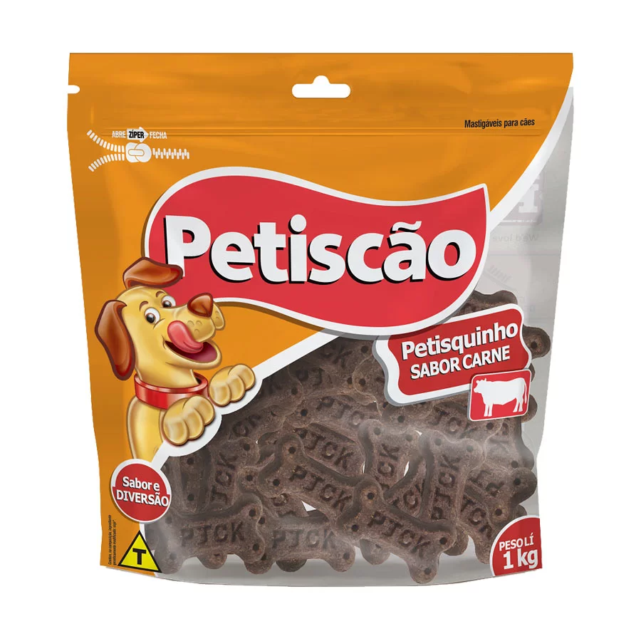 Bifinho Petiscão Petisquinho Para Cães Sabor Carne 1kg