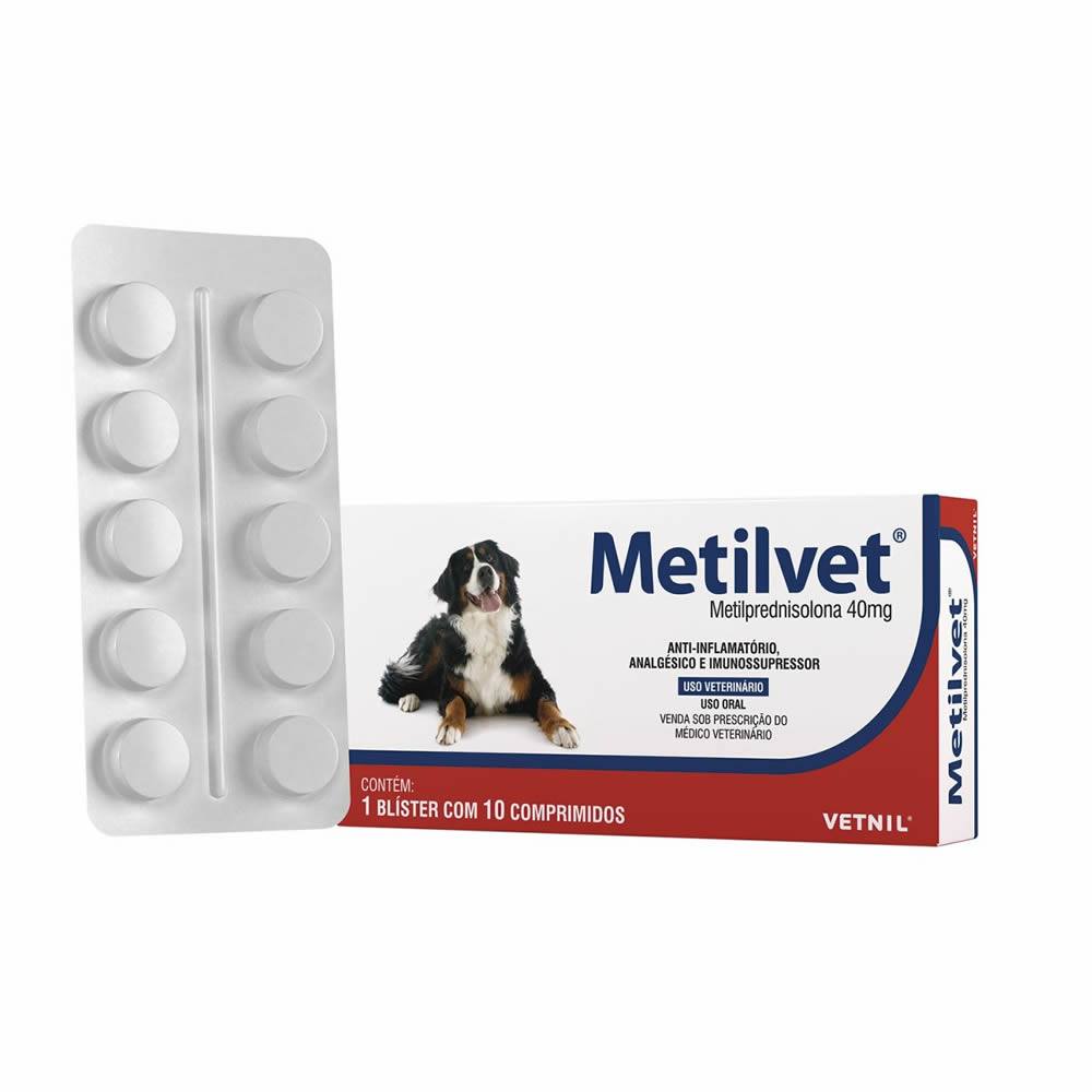 Metilvet 40mg 10 Comprimidos