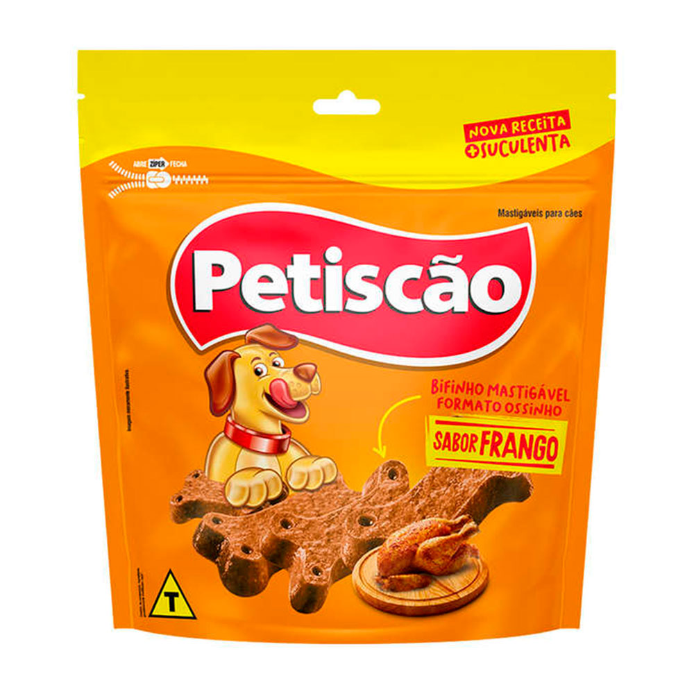 Bifinho Petiscão Ossinho Para Cães Sabor Frango 500g