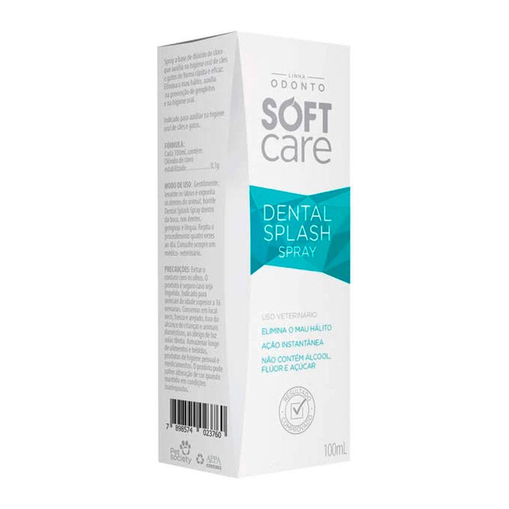Solução Oral Soft Care Dental Splash Spray Para Cães e Gatos 100mL