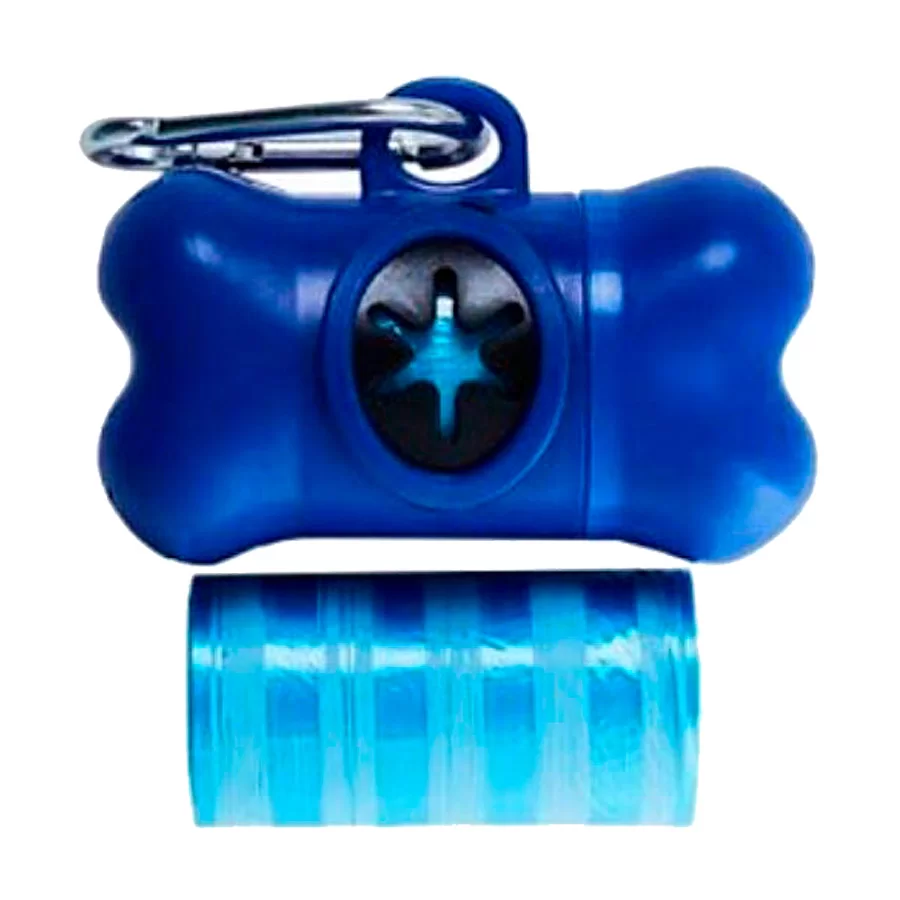 Kit Cata Caca Home Pet C/2 Rolos E 1 Porta Saco - Azul