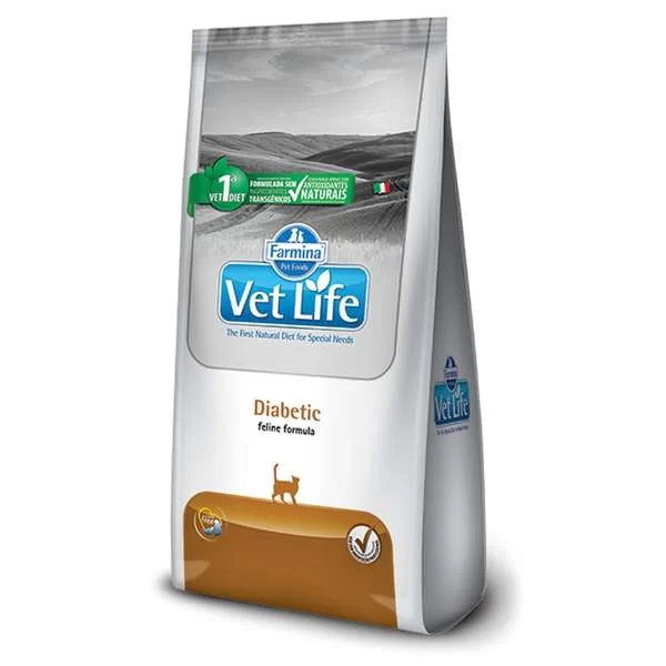 Ração Farmina Vet Life Diabetic Para Gatos Adultos 2kg