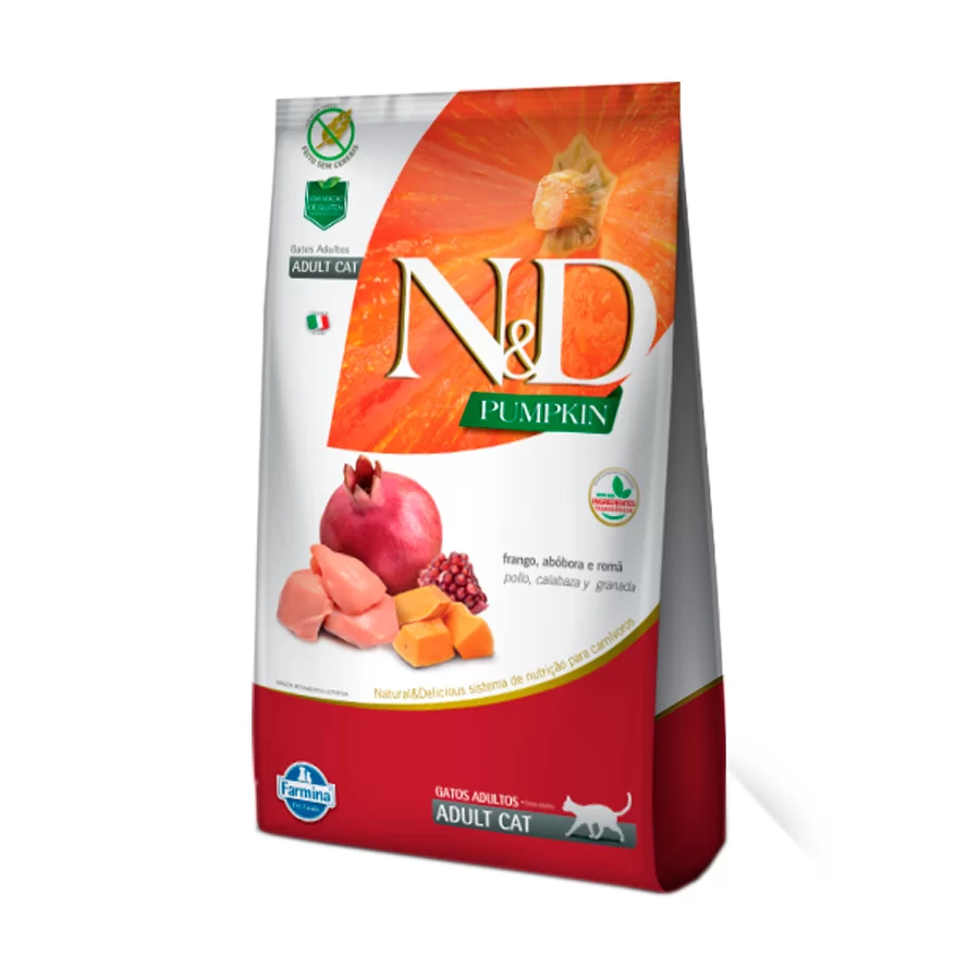 Ração N&D Pumpkim Gatos Adultos Frango e Romã - 400g