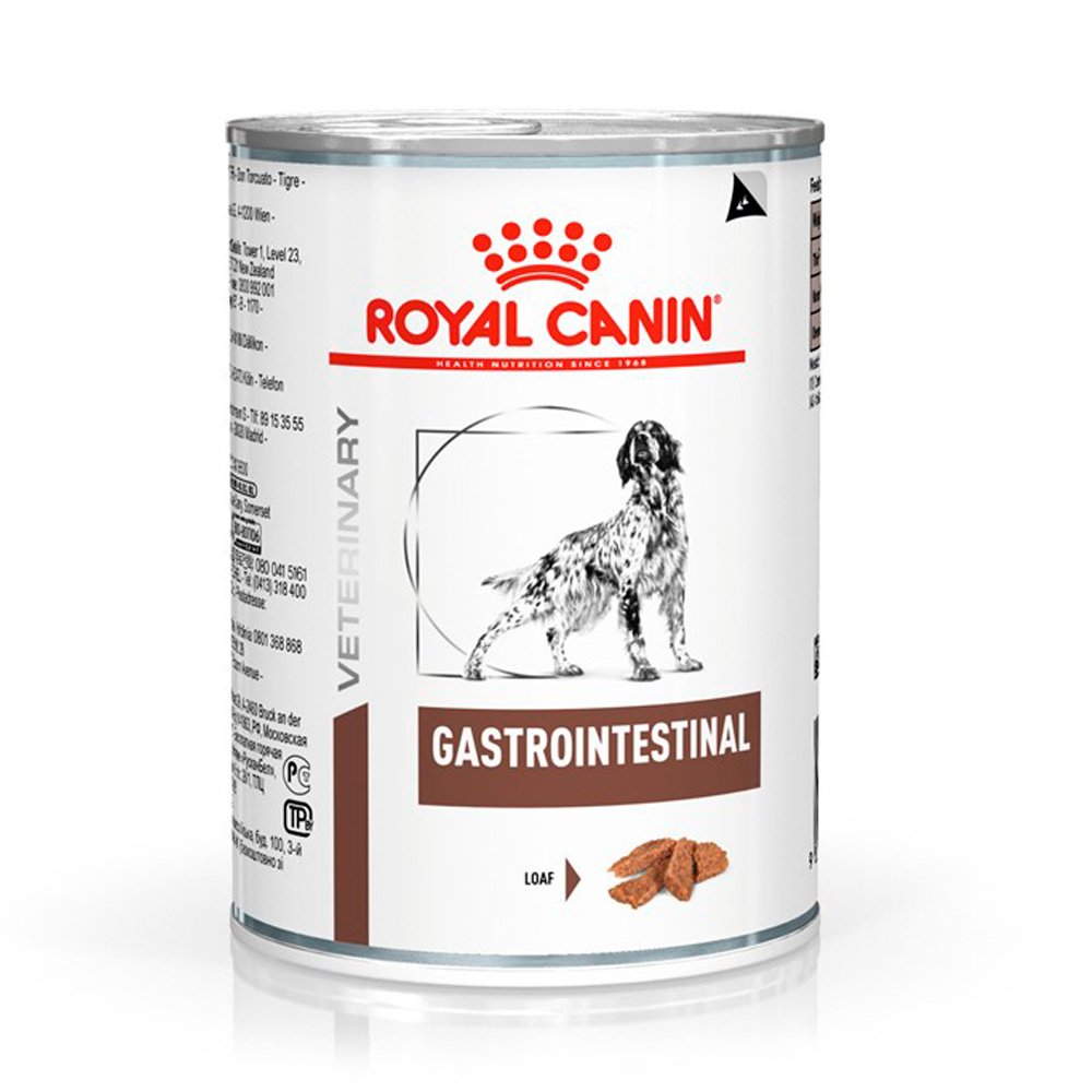 Ração Úmida Royal Canin Lata Veterinary Canine Gastrointestinal Cães Adultos 400g