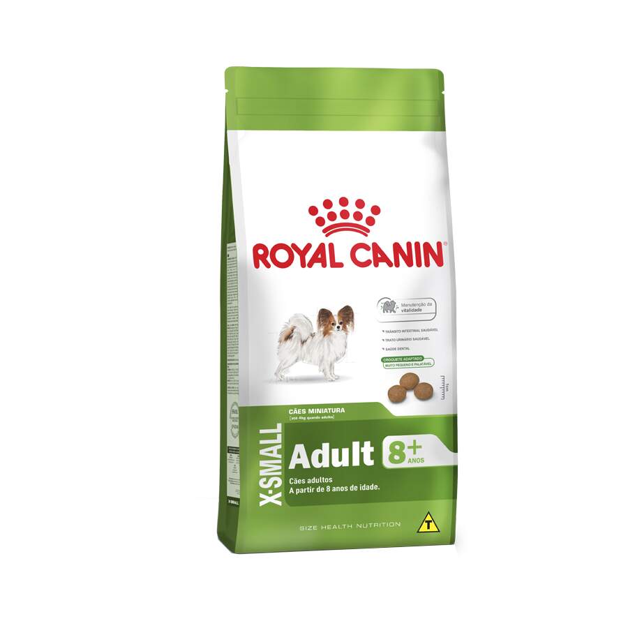 Ração Royal Canin XSmall 8+ Cães Adultos - 1kg