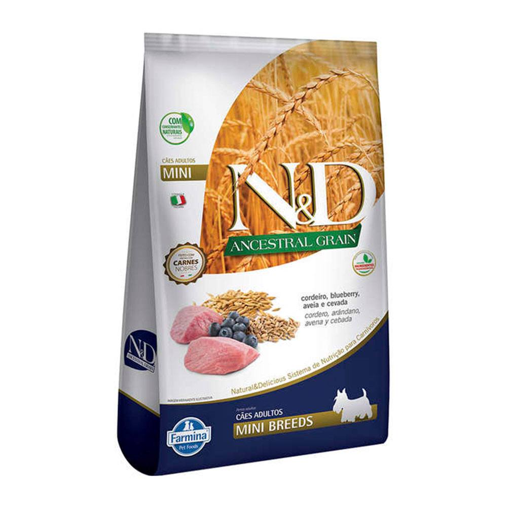 Ração Farmina N&D Ancestral Grain Para Cães Adultos Mini Sabor Cordeiro - 2,5kg