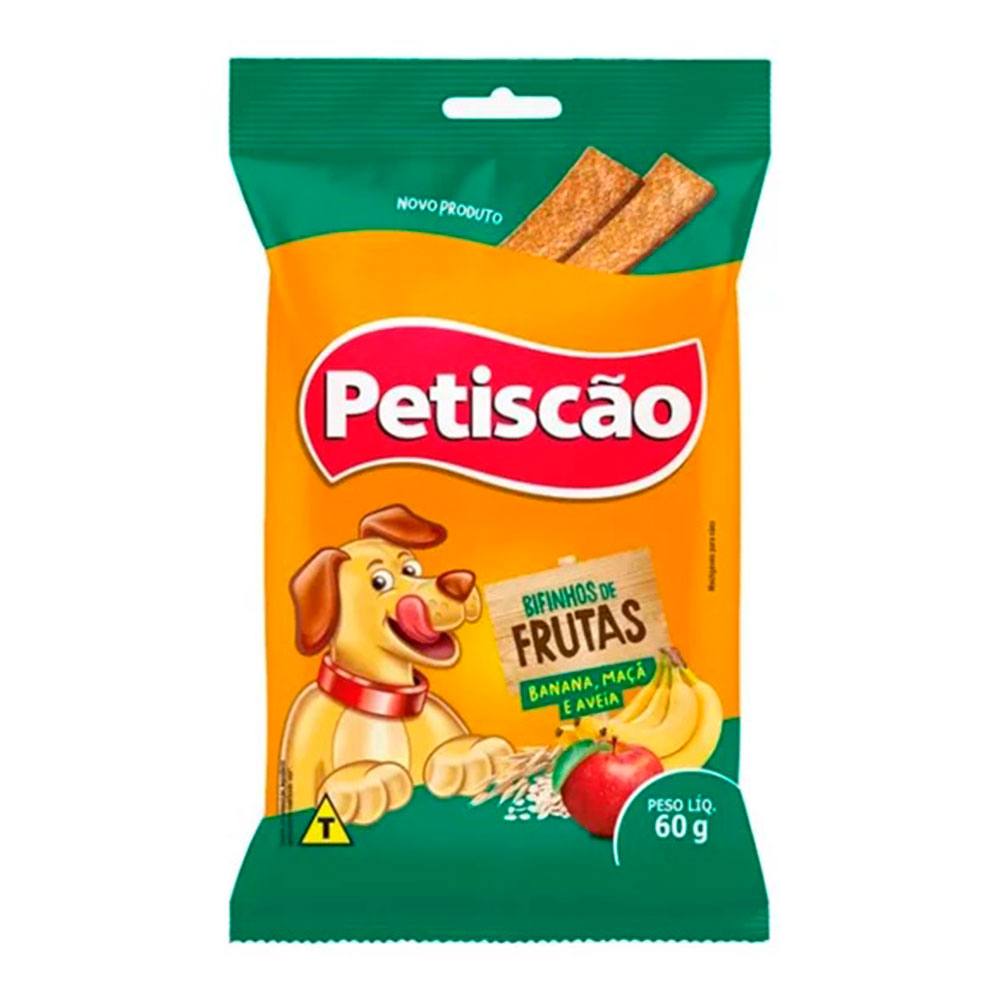 Bifinho Petiscão Tablete Para Cães Sabor Frutas 60g