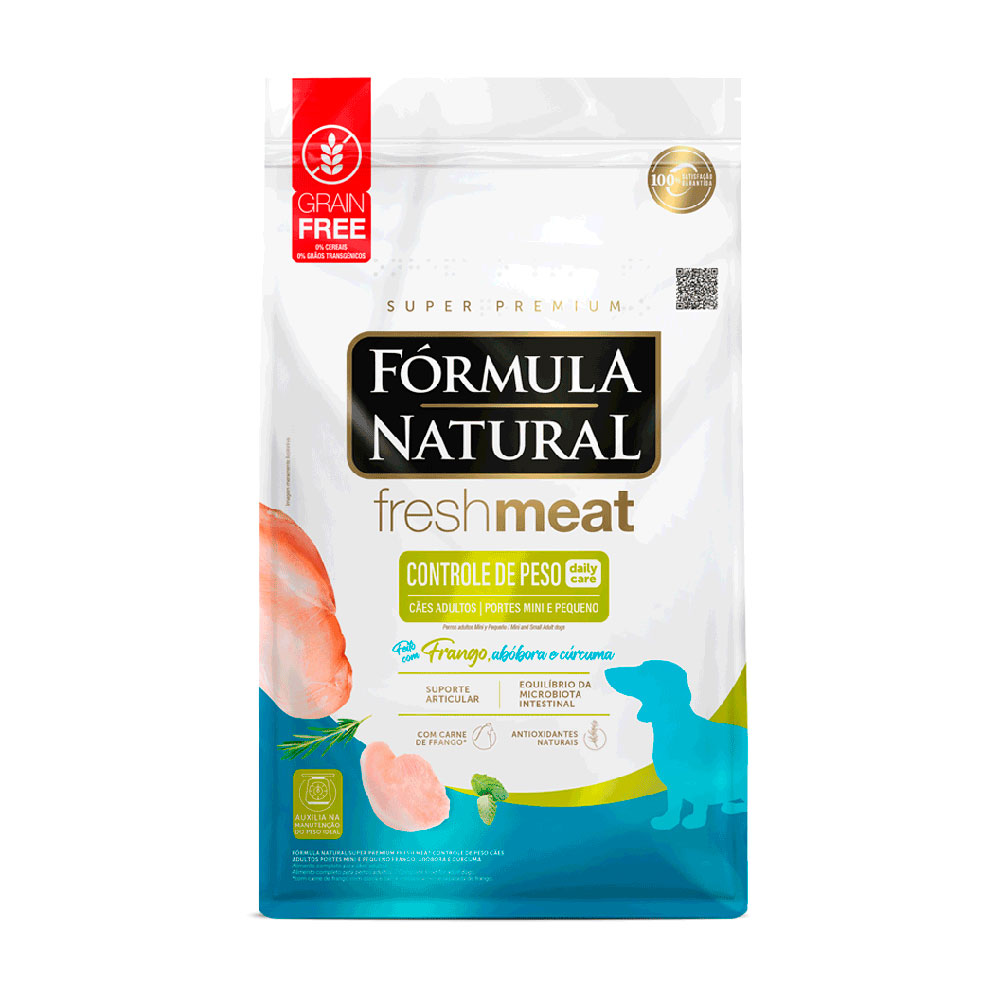 Ração Fórmula Natural FreshMeat Controle de Peso Para Cães Porte Mini e Pequeno Sabor Frango 2,5kg