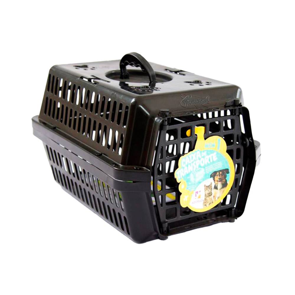 Caixa de Transporte Para Cães e Gatos Alvorada Pet Black Nº1