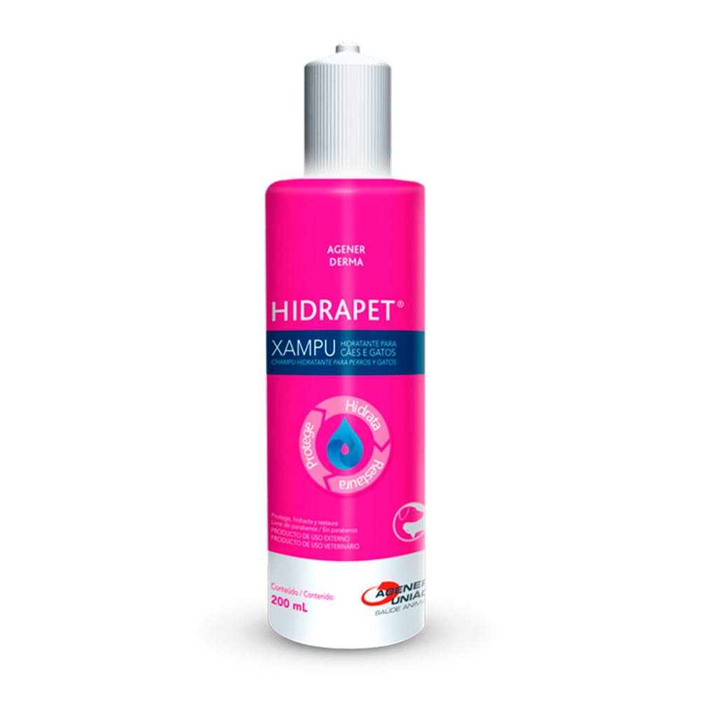 Shampoo Dermatológico Hidrapet Para Cães e Gatos Agener União 200ml