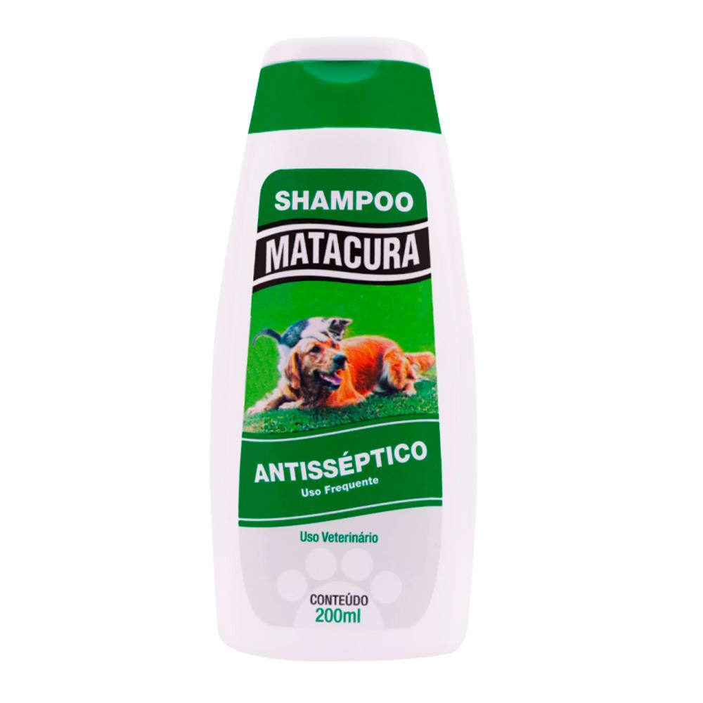 Shampoo Antisséptico Matacura Para Cães e Gatos 200ml