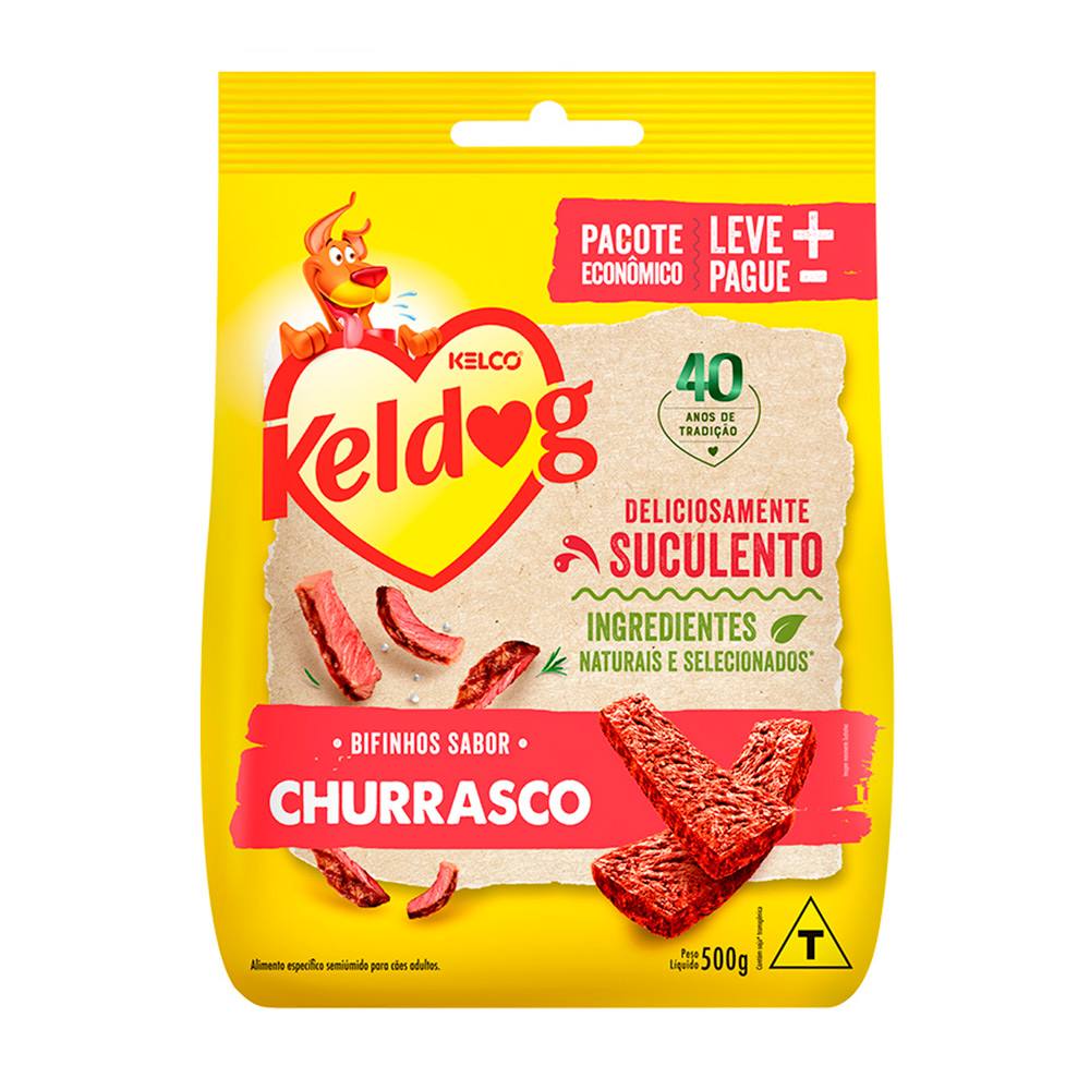 Bifinho Keldog Criadores Para Cães Sabor Churrasco 500g