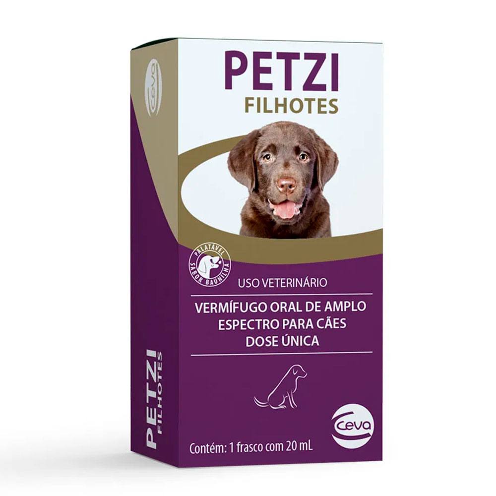 Vermífugo Petzi Plus Suspensão Para Cães Filhotes Ceva 20mL