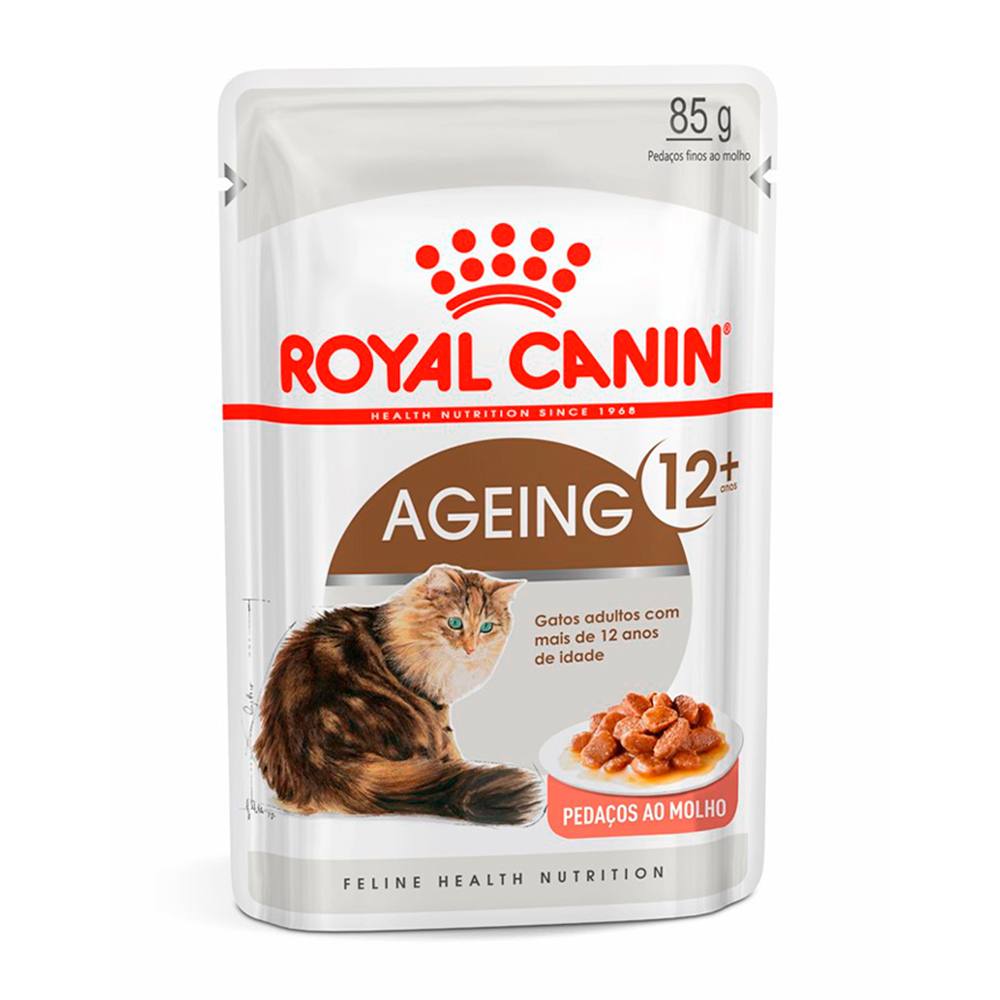 Ração Úmida Royal Canin Sachê Ageing 12+ Para Gatos Adultos Acima dos 12 anos 85g